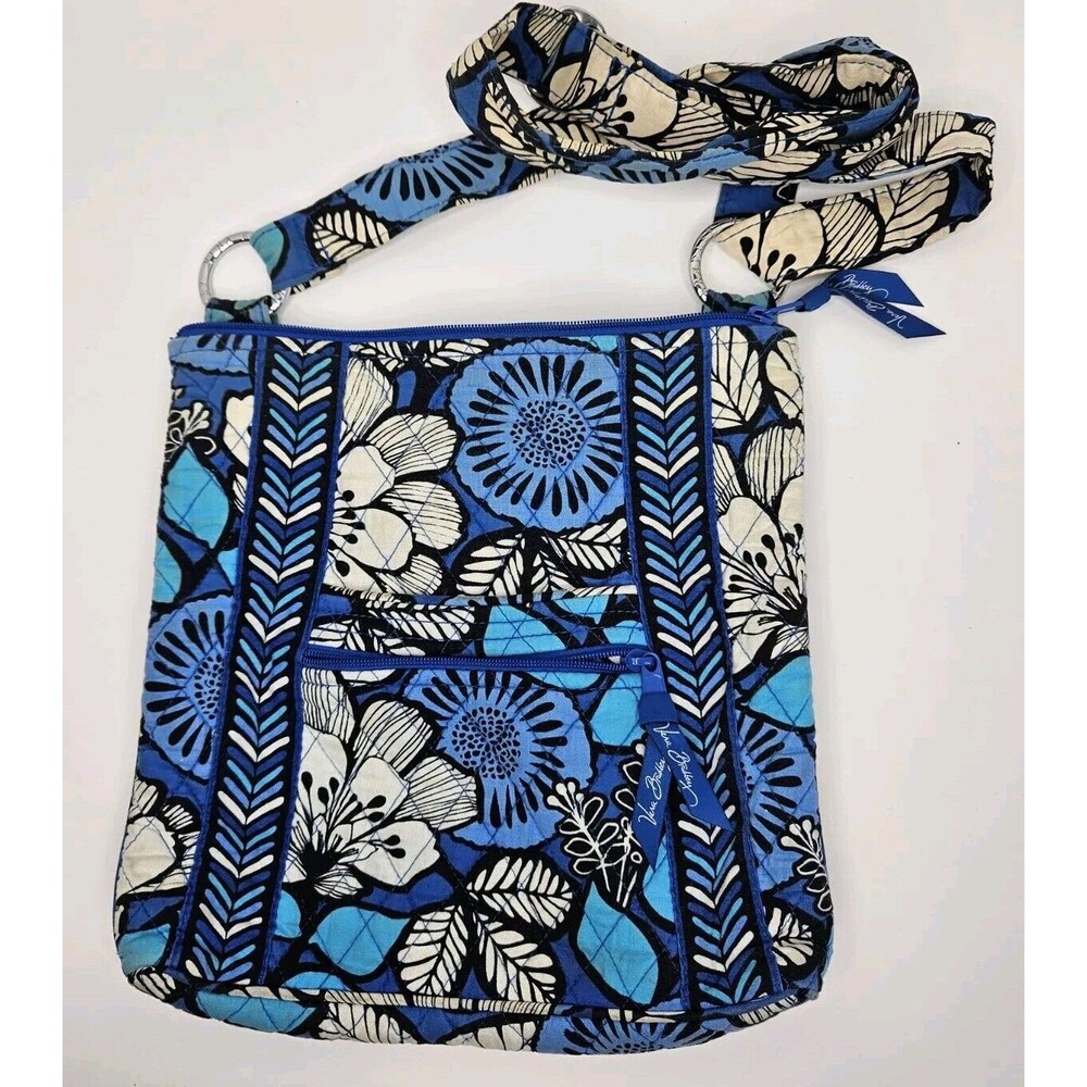 Vera Bradley Hipster Purse From the Blue Bayou Collection 11 x 10.5" Crossbody
